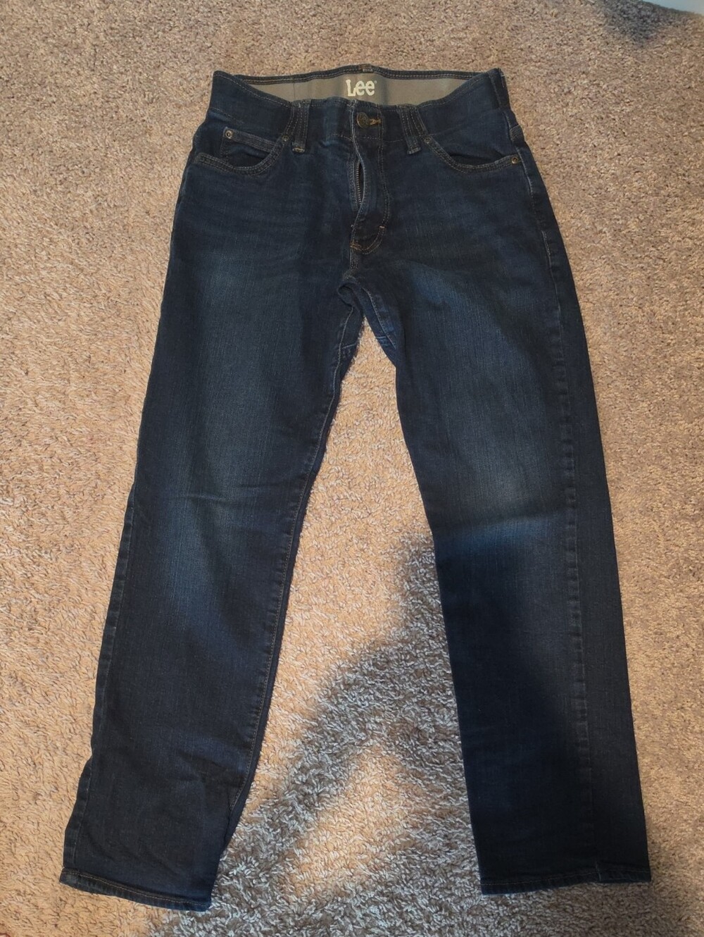 Lee Men's Dark Indigo Straight Jeans